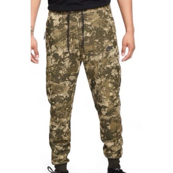 Nike Pants - Nike Sportswear Tech Fleece Track Pants Joggers Mens Small Camo Olive HV5053-276